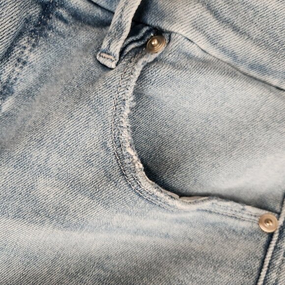 Good American Good Curve Straight Light Compression Jeans, Size 8/29, Light Blue - Picture 13 of 14